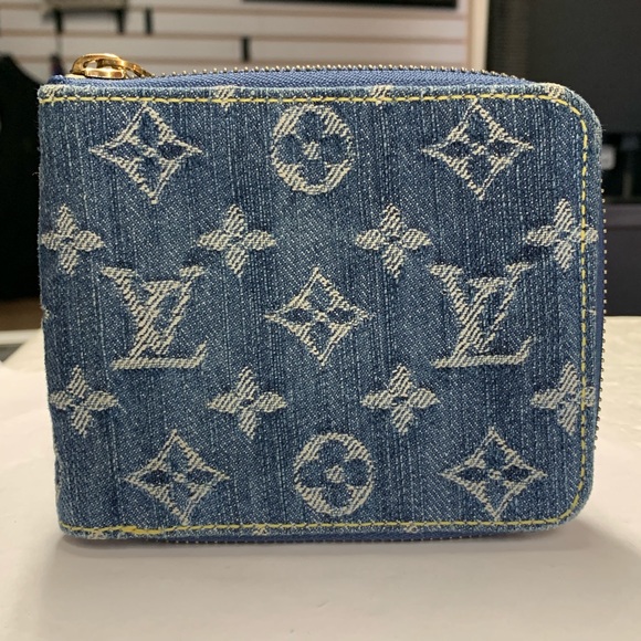Louis Vuitton Denim Mini Zippy Wallet 